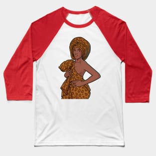 Woman leopard Print Baseball T-Shirt